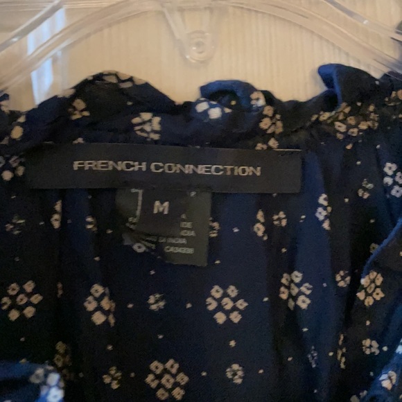 French Connection Flare Blue and Cream Dress - Picture 7 of 8